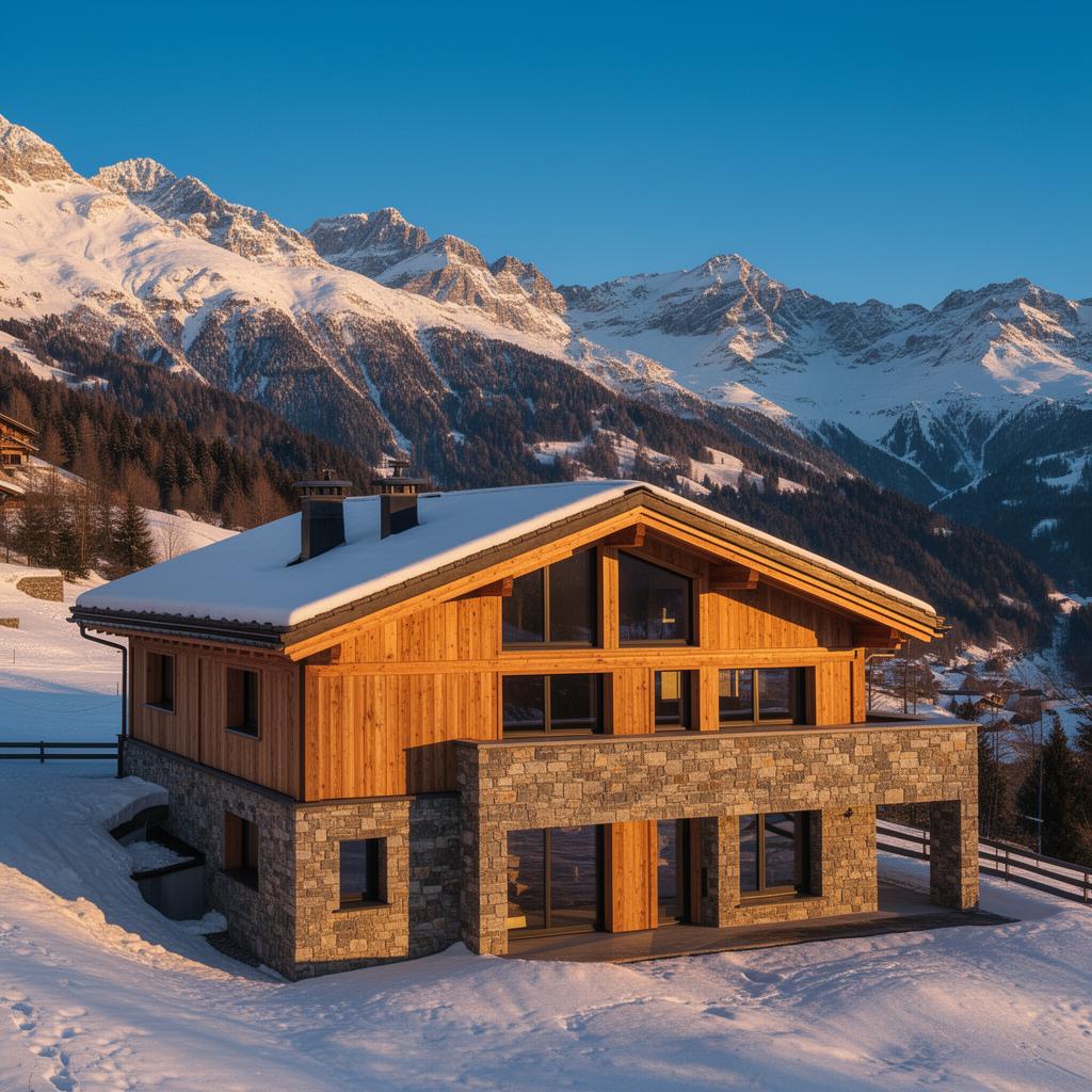 Chalet alpin équipé d'une pompe à chaleur en Haute-Savoie